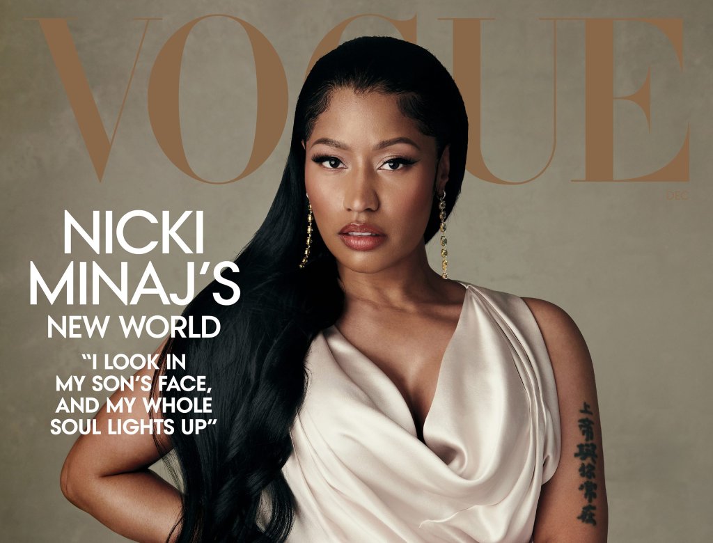 Nicki Minaj Covers December Issue Of Vogue, Barbz Salute The Queen Via X