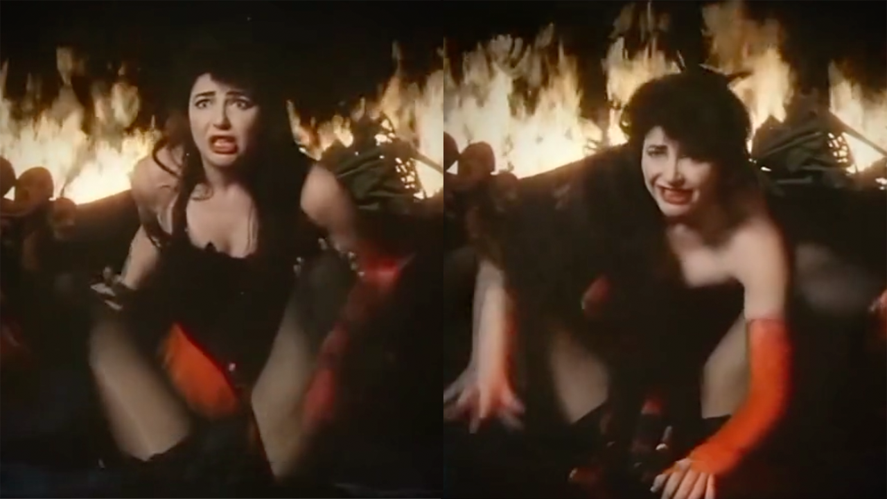 “Get a knife and cut them off!”: Watch Kate Bush chaotically fight her own legs in the bizarre 1993 short film that she later regarded as “a load of old bollocks”