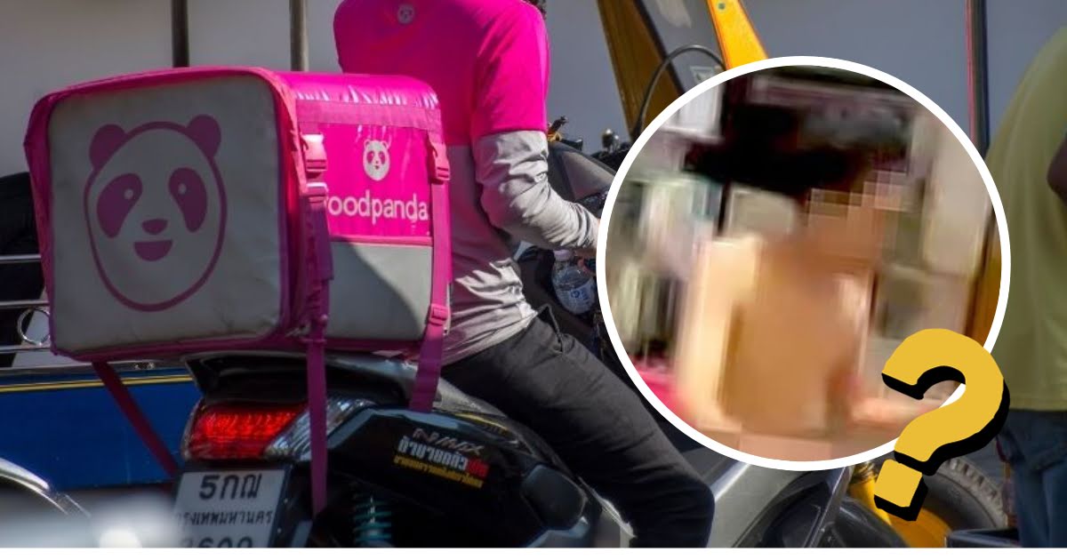 Naked Thai Food Delivery Rider Gives Baffling Reason Behind Public Indecency