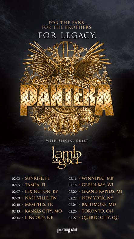 Pantera Announce Second Leg of North American Tour