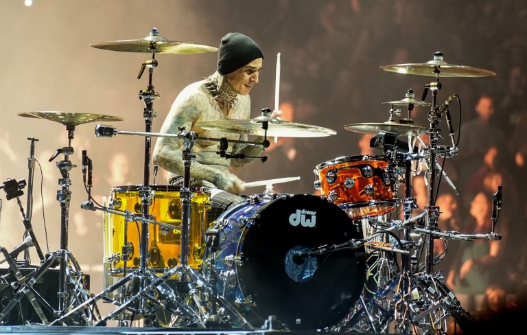 Fans react to Travis Barker playing drums in hospital after son’s birth