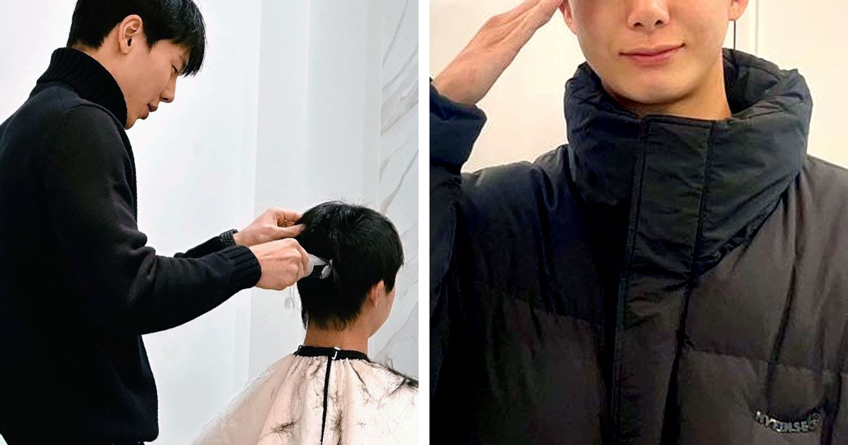 MONSTA X’s Shownu Shaves Hyungwon’s Head For His Enlistment