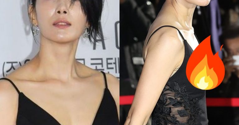 Legendary 50-Year-Old Actress Joins The “No Bra” Fashion Trend In A Sexy, Form-Fitting Little Black Dress
