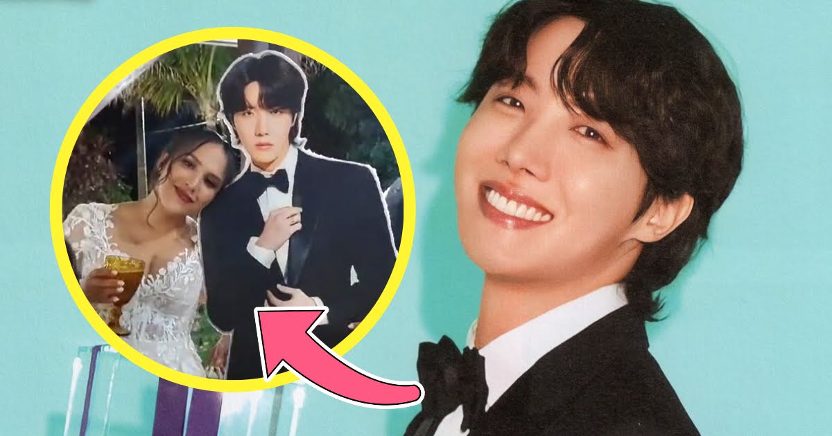 BTS’s J-Hope Makes “Appearance” At ARMY’s Wedding…As A Cardboard Cut-Out