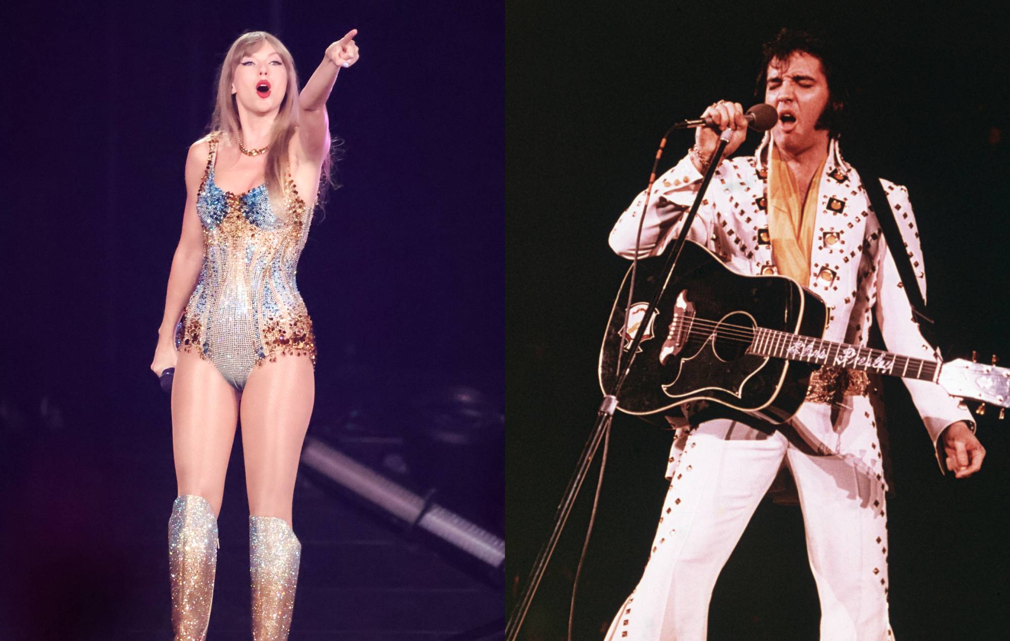 Taylor Swift ties with Elvis Presley’s solo-artist record for most weeks atop Billboard 200