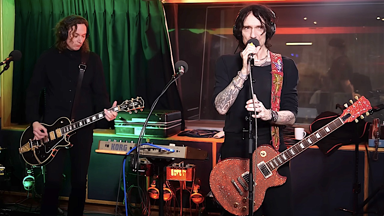 Watch The Darkness record a special 20th anniversary performance of their 2003 single Christmas Time (Don’t Let the Bells End) with an “angelic” 12-piece choir