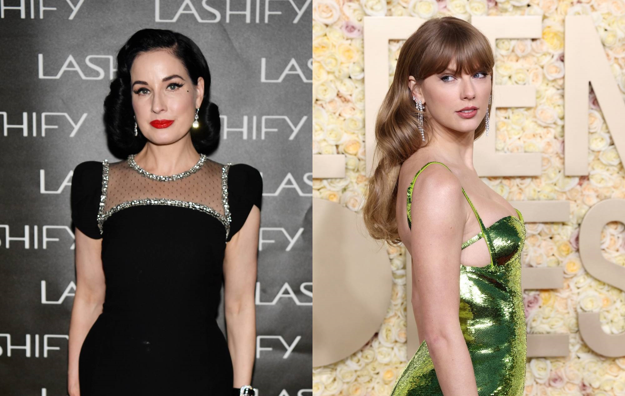 Dita Von Teese says teaching Taylor Swift the ‘Bejeweled’ Martini glass routine was the “best experience”