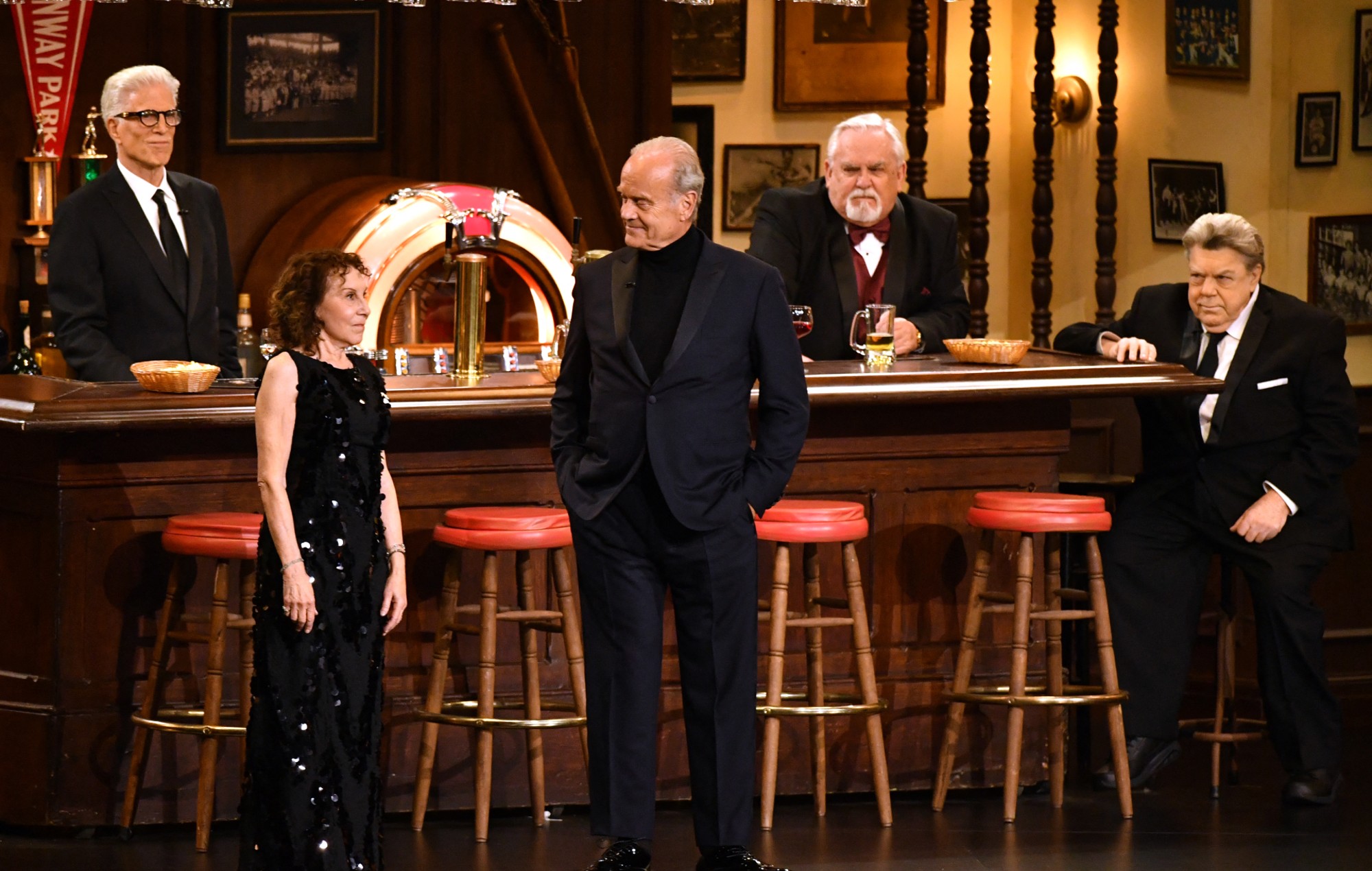 ‘Cheers’ cast reunite in the bar for Emmys 2024