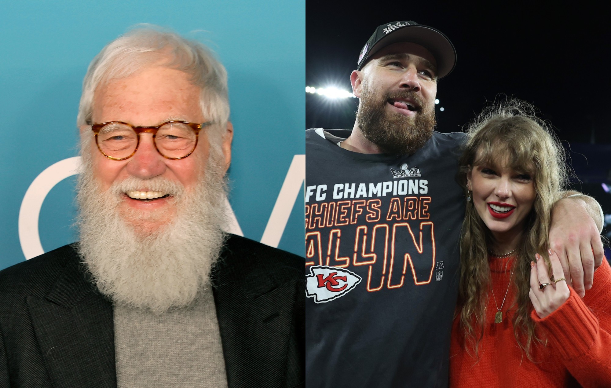 David Letterman tells Taylor Swift and Travis Kelce haters to “shut up”