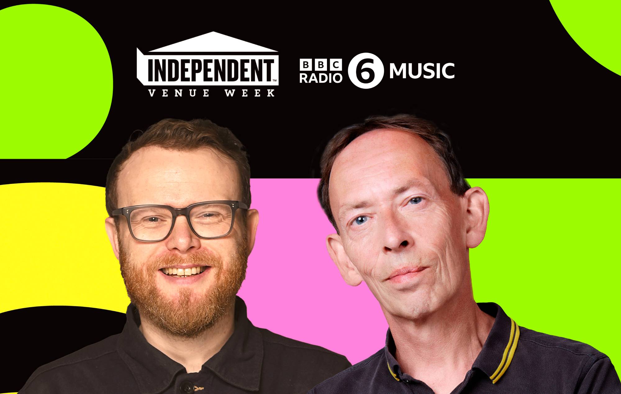 Huw Stephens and Steve Lamacq to take BBC 6 Music shows on the road for Independent Venue Week 2024