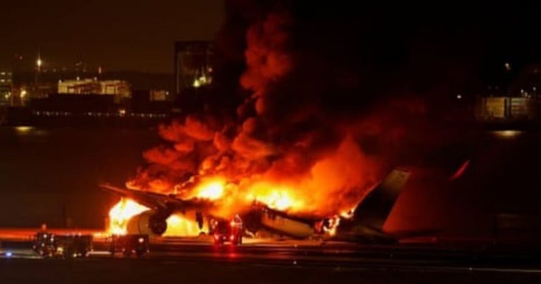 Passenger Plane Explodes At Tokyo Airport After Colliding With Another Aircraft