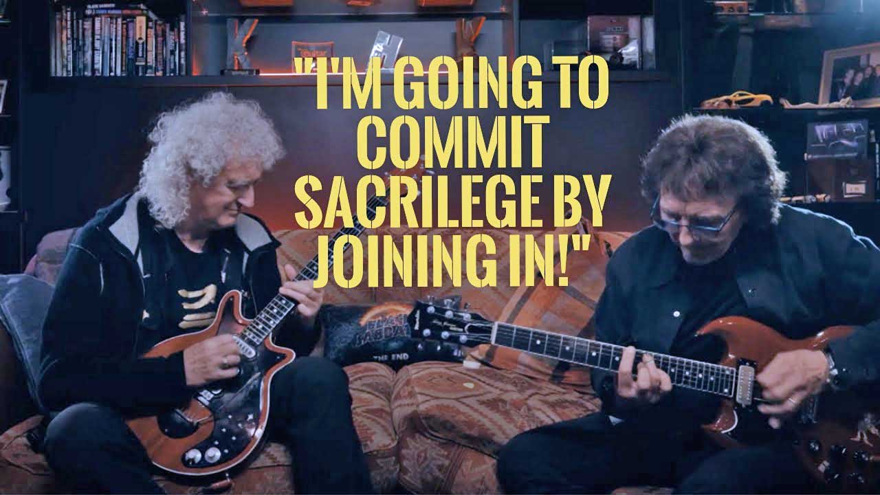 “It’s basic. It’s not technical by any means”: Watch Brian May solo while Tony Iommi plays the riff from Paranoid