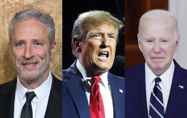 Jon Stewart tears into Trump and Biden during ‘Daily Show’ return