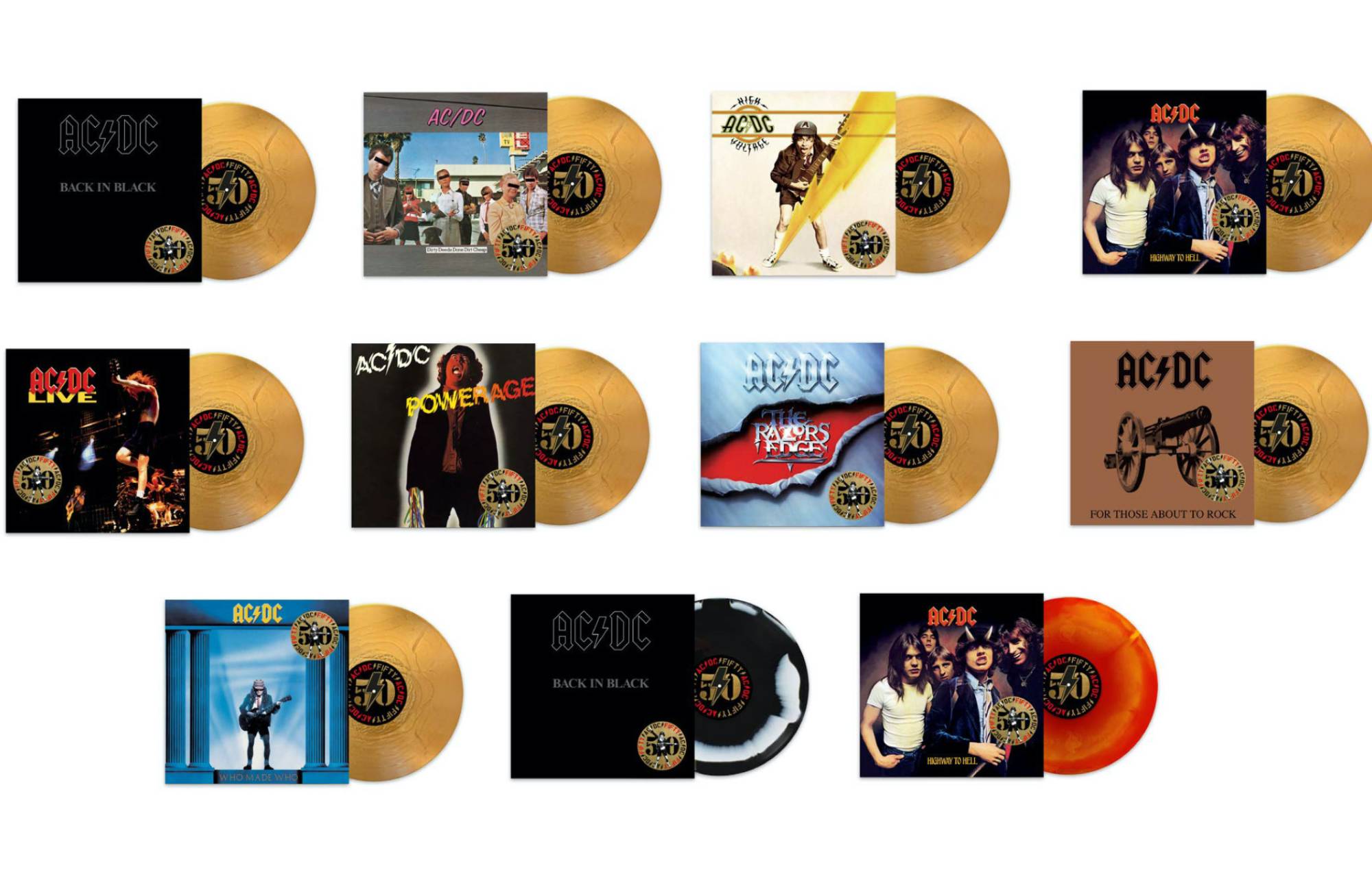 AC/DC to celebrate 50th anniversary by re-releasing all albums on gold vinyl