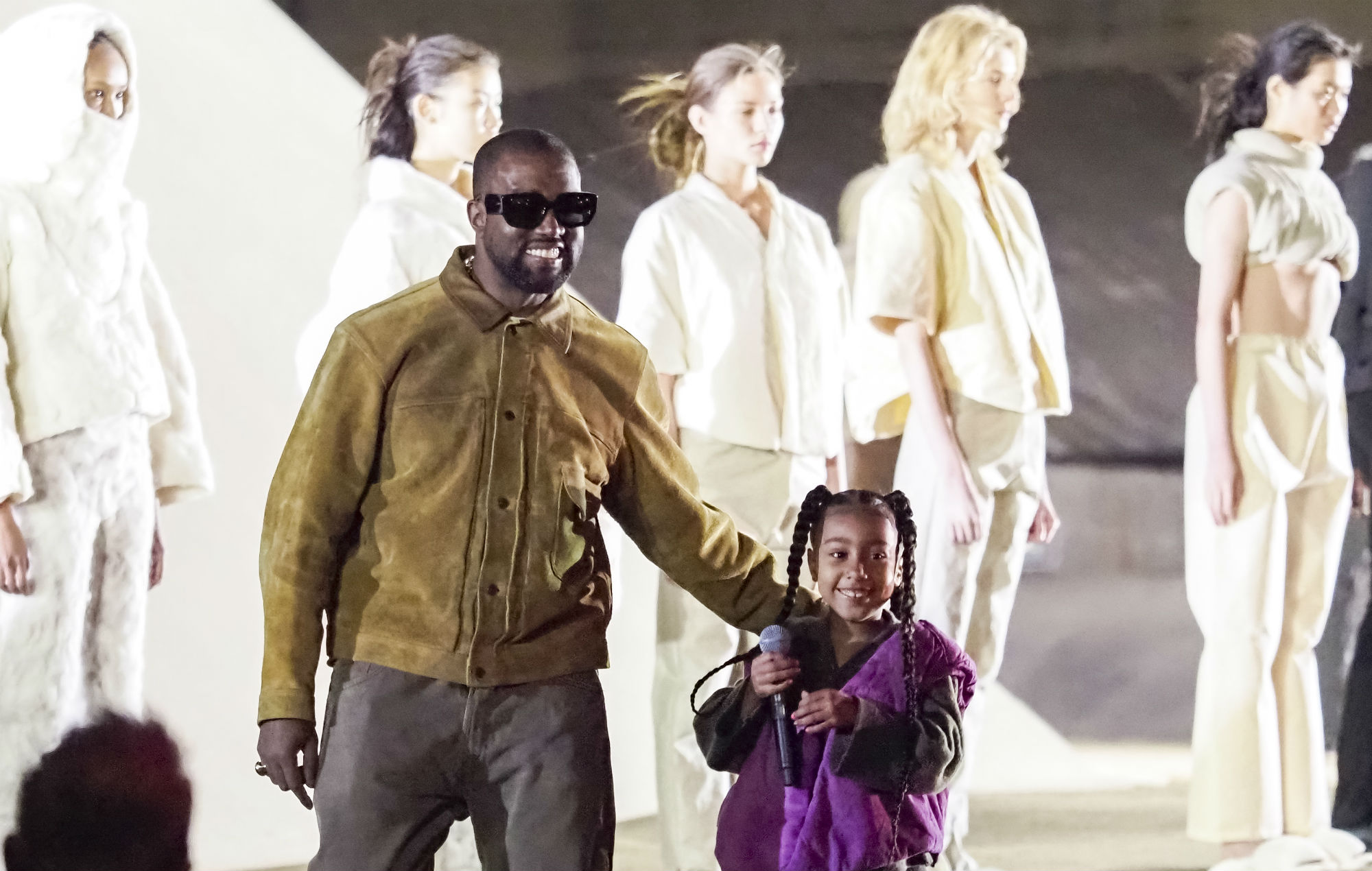 Watch Kanye West and daughter North perform ‘TALKING’ together in Paris for the first time