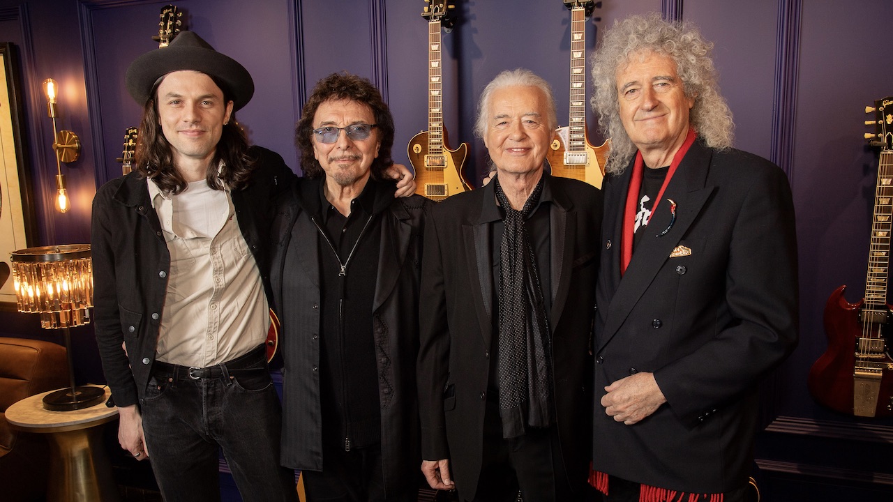 “There is a spirit in the place”: Watch Led Zeppelin’s Jimmy Page, Queen’s Brian May and Black Sabbath’s Tony Iommi unite to launch London’s new Gibson Garage