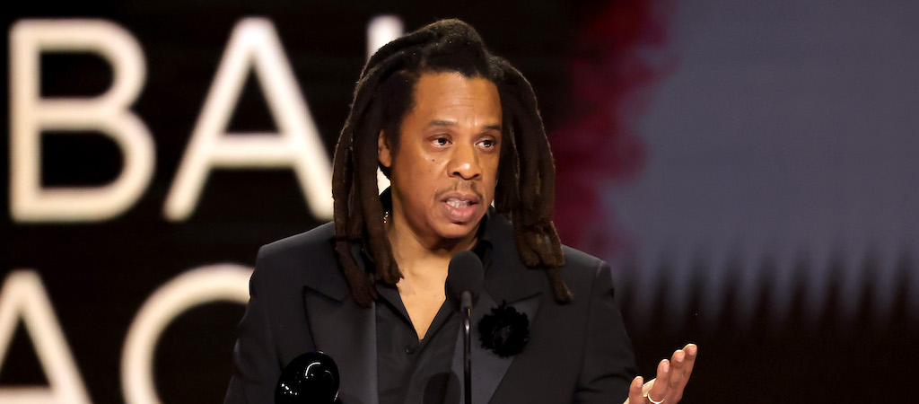 Jay-Z Was Seen Drinking Out Of His Grammy After His Speech Criticizing The Awards Show