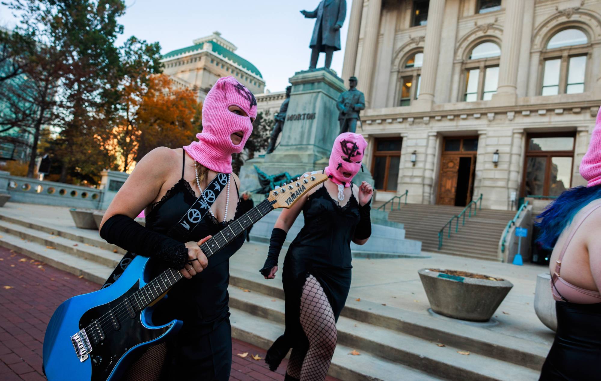 Pussy Riot protest Alexei Navalny’s death outside Russian embassy in Berlin