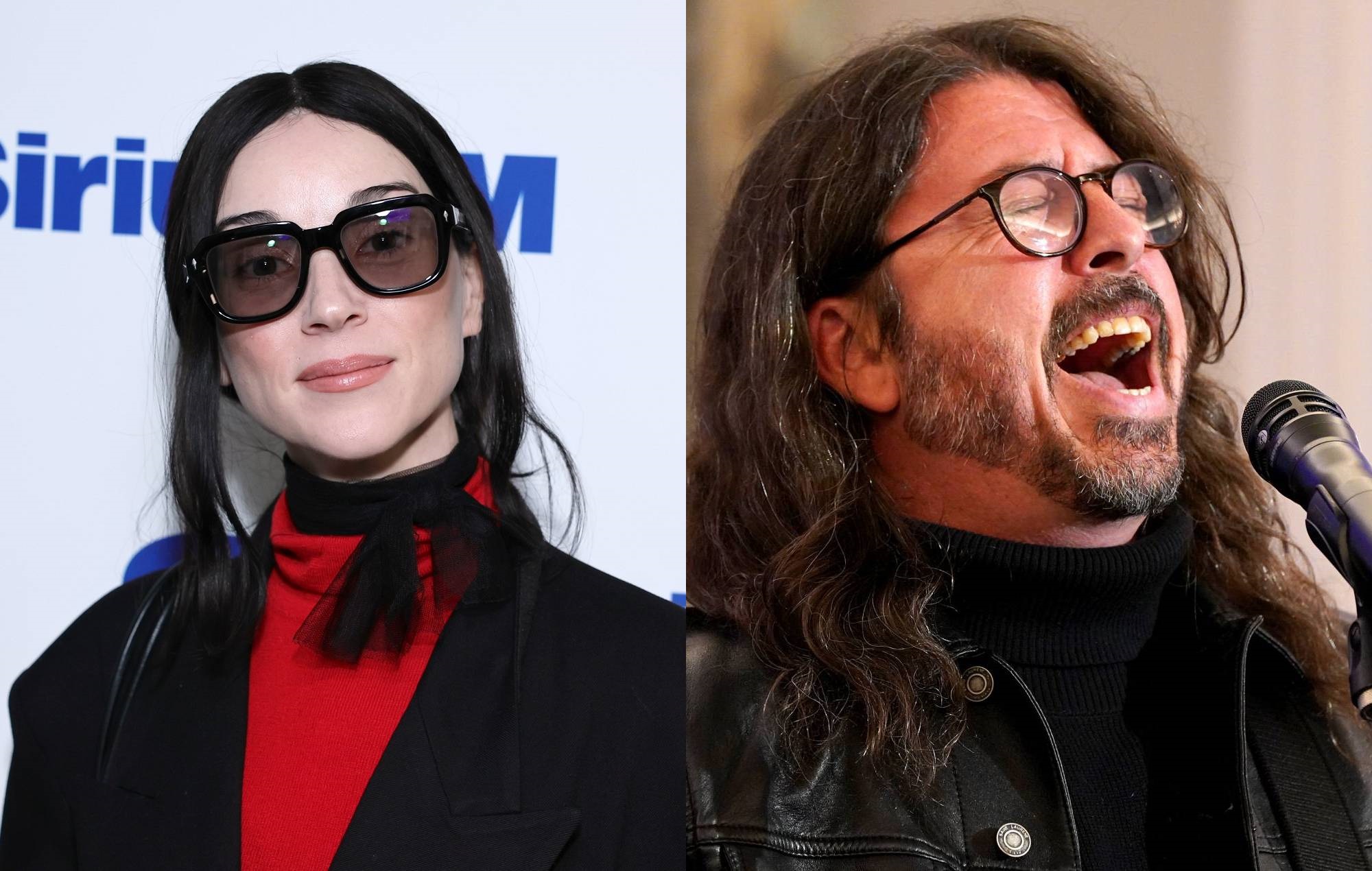 “Fuck yeah!” – watch St. Vincent’s reaction to Dave Grohl recording drums for ‘Flea’