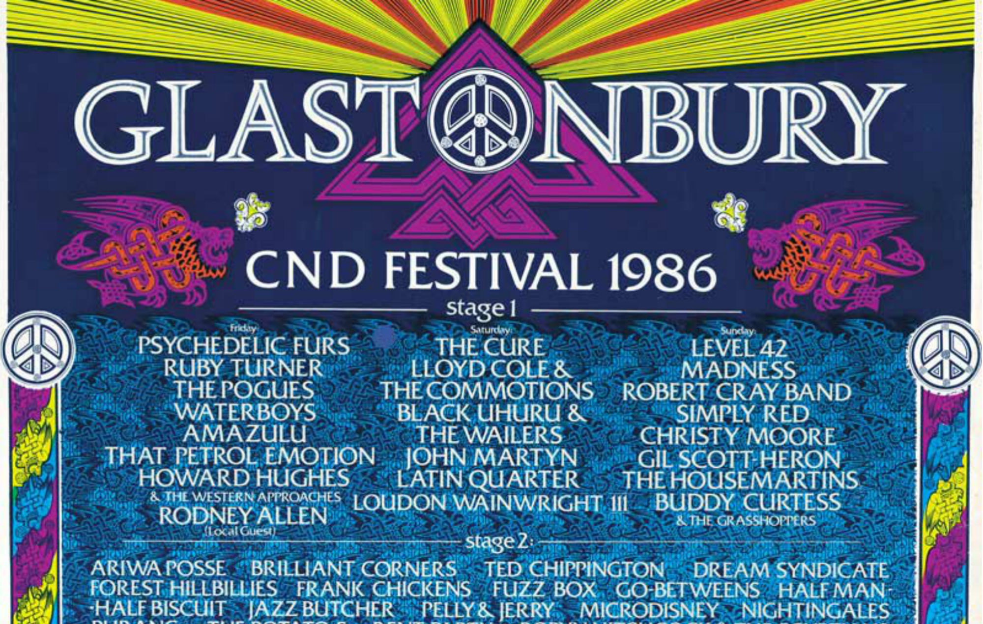 Every Glastonbury poster and line-up since 1970