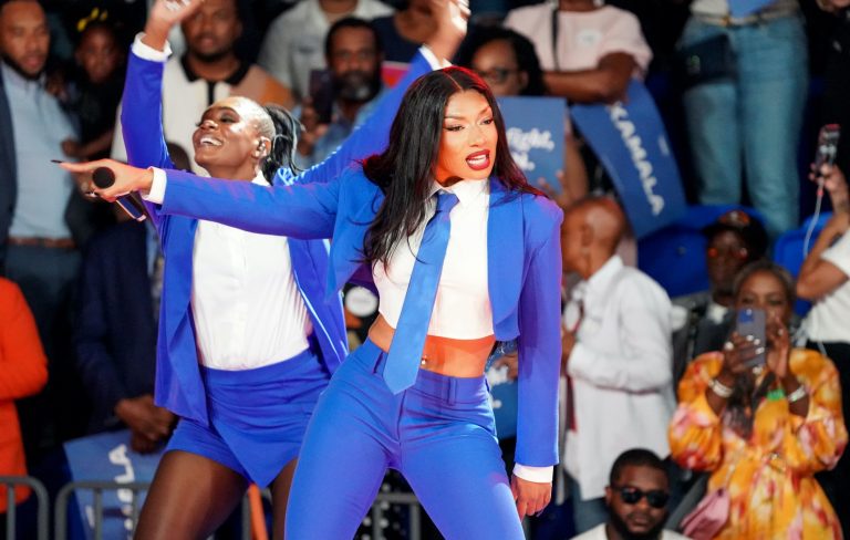 Watch Megan Thee Stallion perform at Kamala Harris election rally