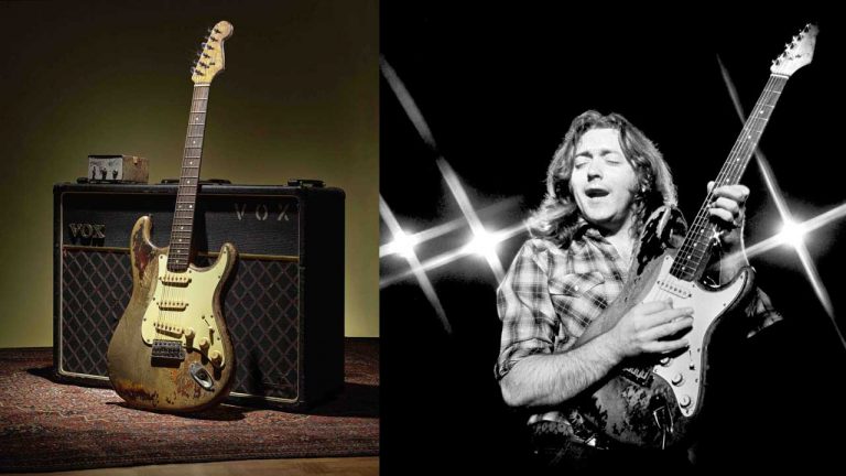 “I remember looking at this battered Stratocaster and thinking, how does that come out of there?”: Rory Gallagher’s iconic 1961 Stratocaster is to be auctioned