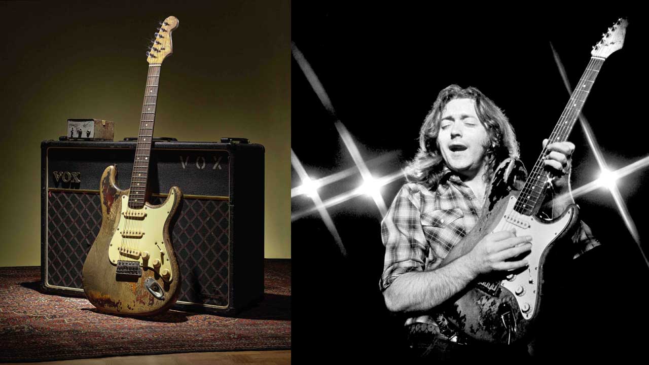 “I remember looking at this battered Stratocaster and thinking, how does that come out of there?”: Rory Gallagher’s iconic 1961 Stratocaster is to be auctioned