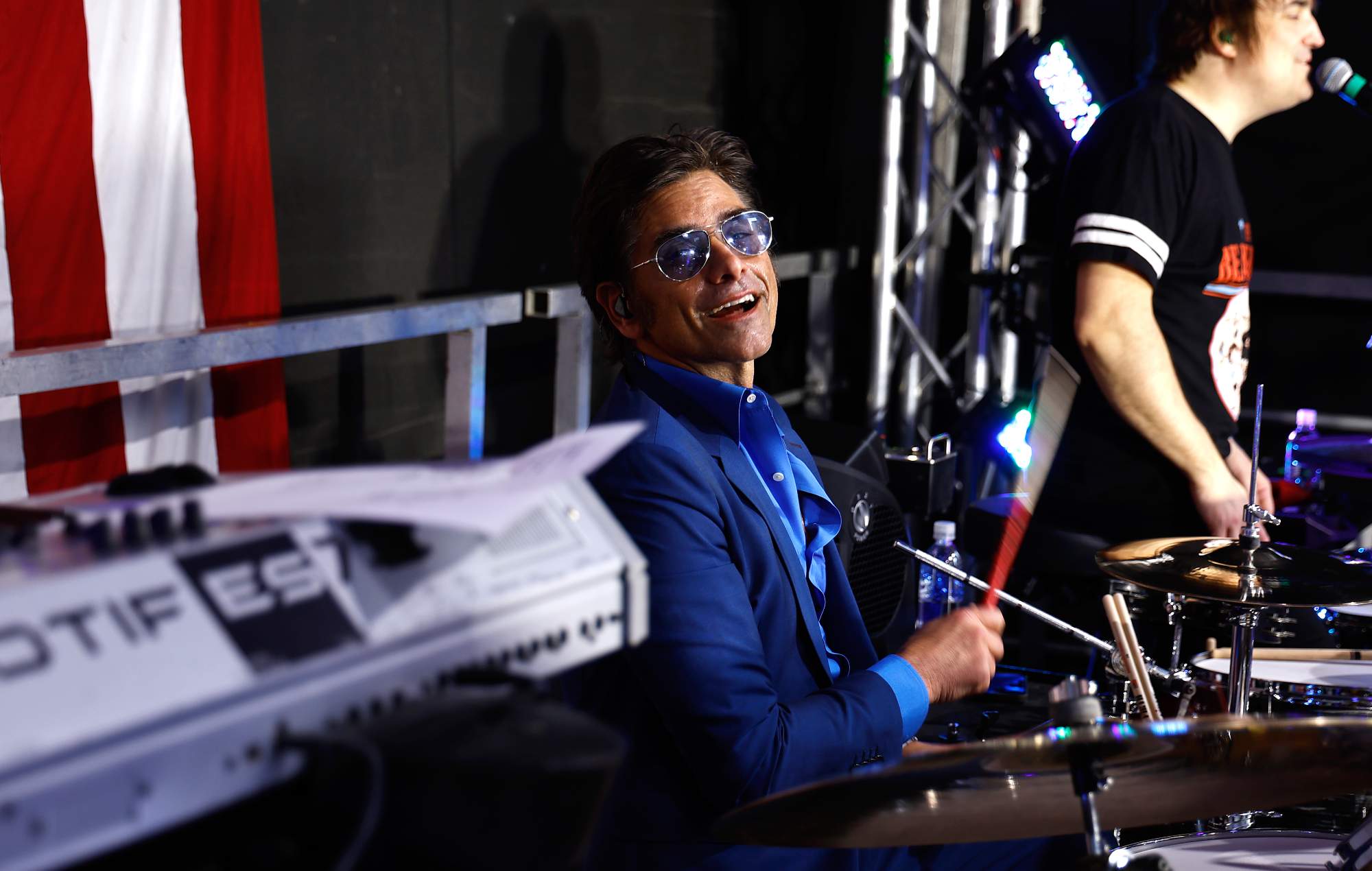 Watch John Stamos’ six-year-old son Billy play drums for The Beach Boys