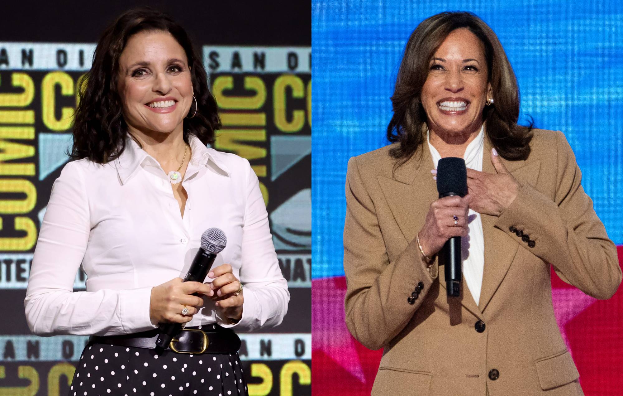 Julia Louis-Dreyfus says Kamala Harris is not a ‘narcissistic, megalomaniac sociopath’ Llike her ‘Veep’ character