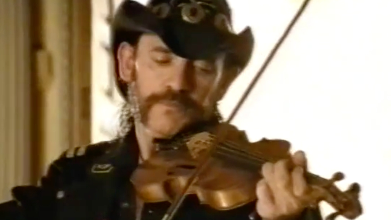 Watch Motörhead’s Lemmy play the violin in this bizarre Kit Kat advert from 2001