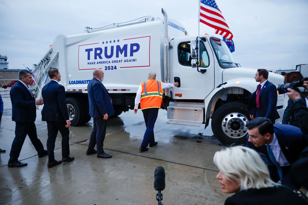 Donald Trump Greeted By “Dump Trump” Trending Topic On X After Stumbling Toward Garbage Truck