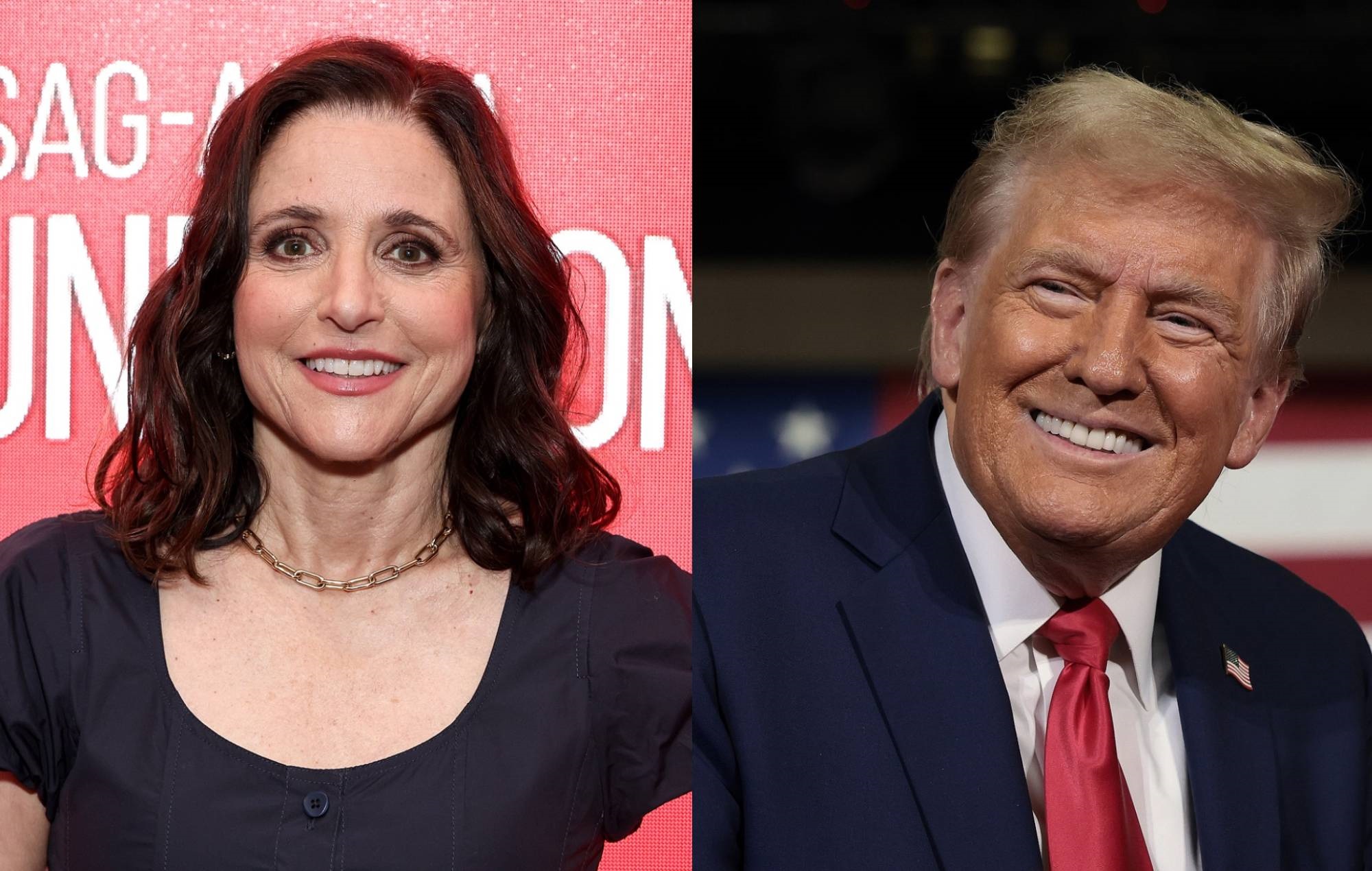 Julia Louis-Dreyfus tells Donald Trump to “get out of my fucking snatch”