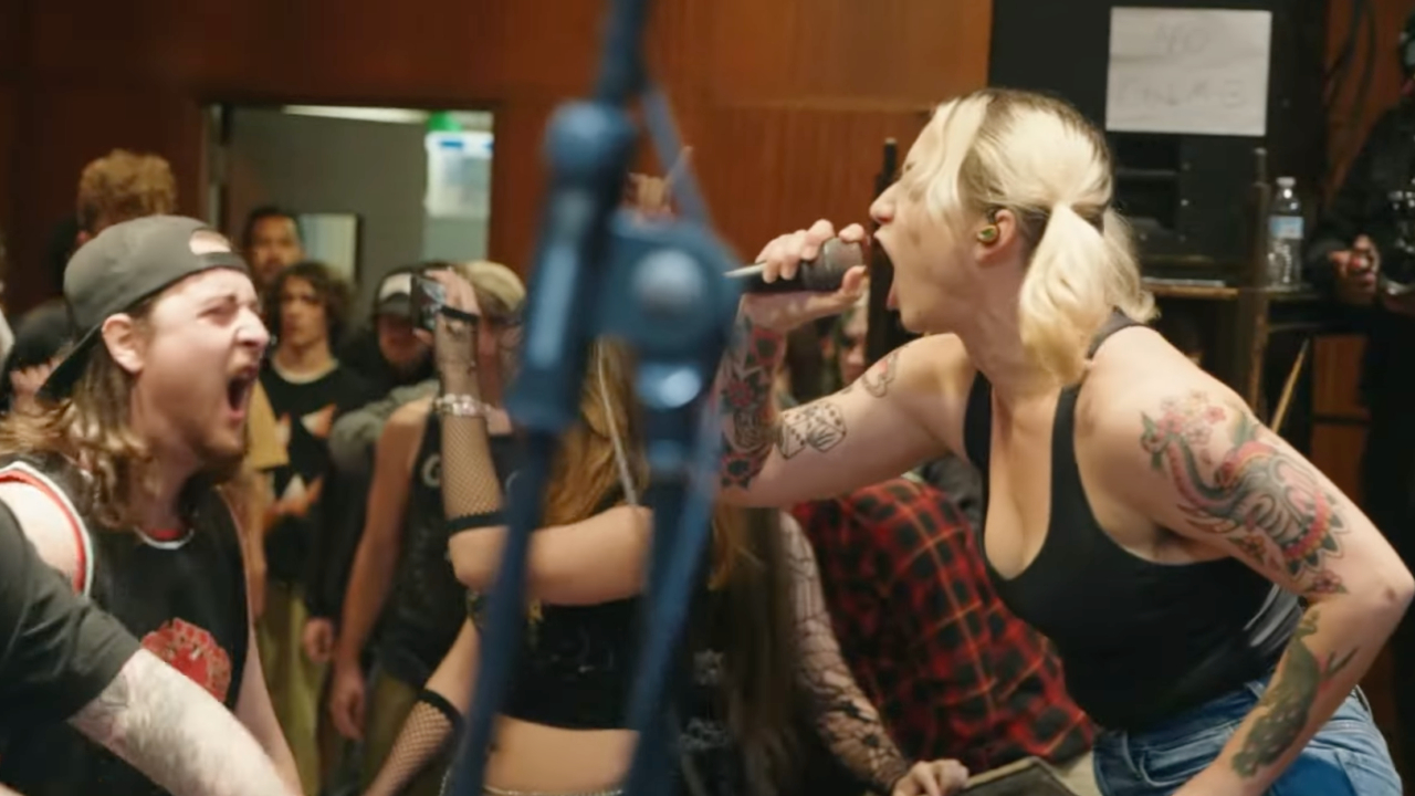 “Let’s have some ****ing fun!” Watch rising metalcore stars Dying Wish bring riffs and circle pits to a church