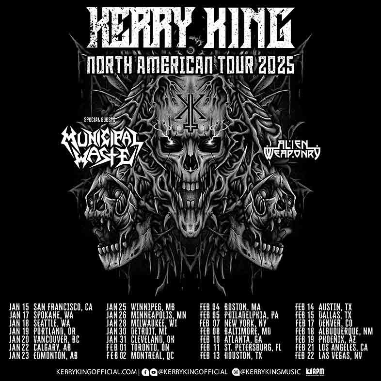 Kerry King to Kick Off the New Year with the “North American Headline Tour 2025”