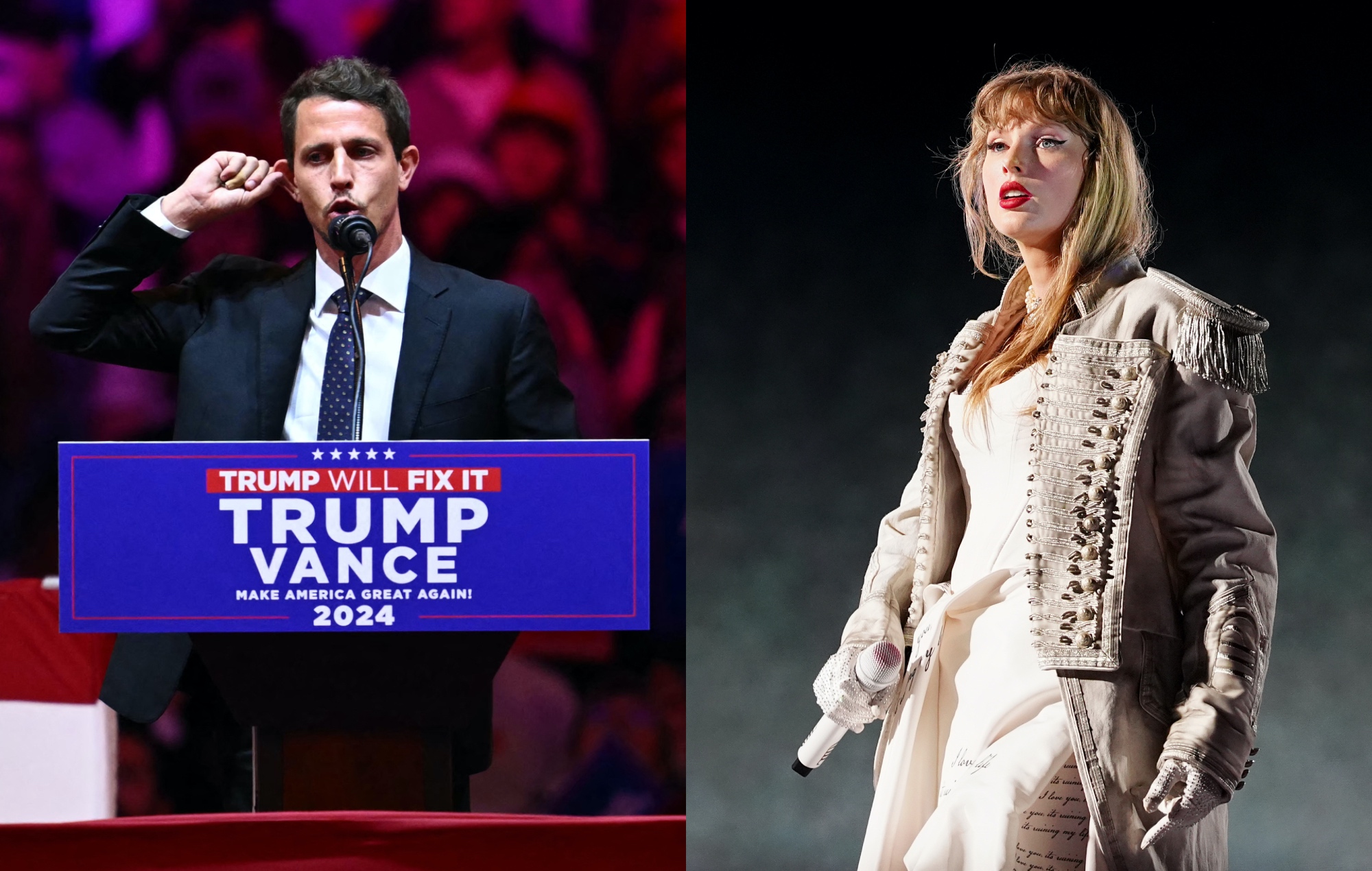 Taylor Swift fans hit back at Tony Hinchcliffe calling Travis Kelce the “next O.J. Simpson” at Trump rally