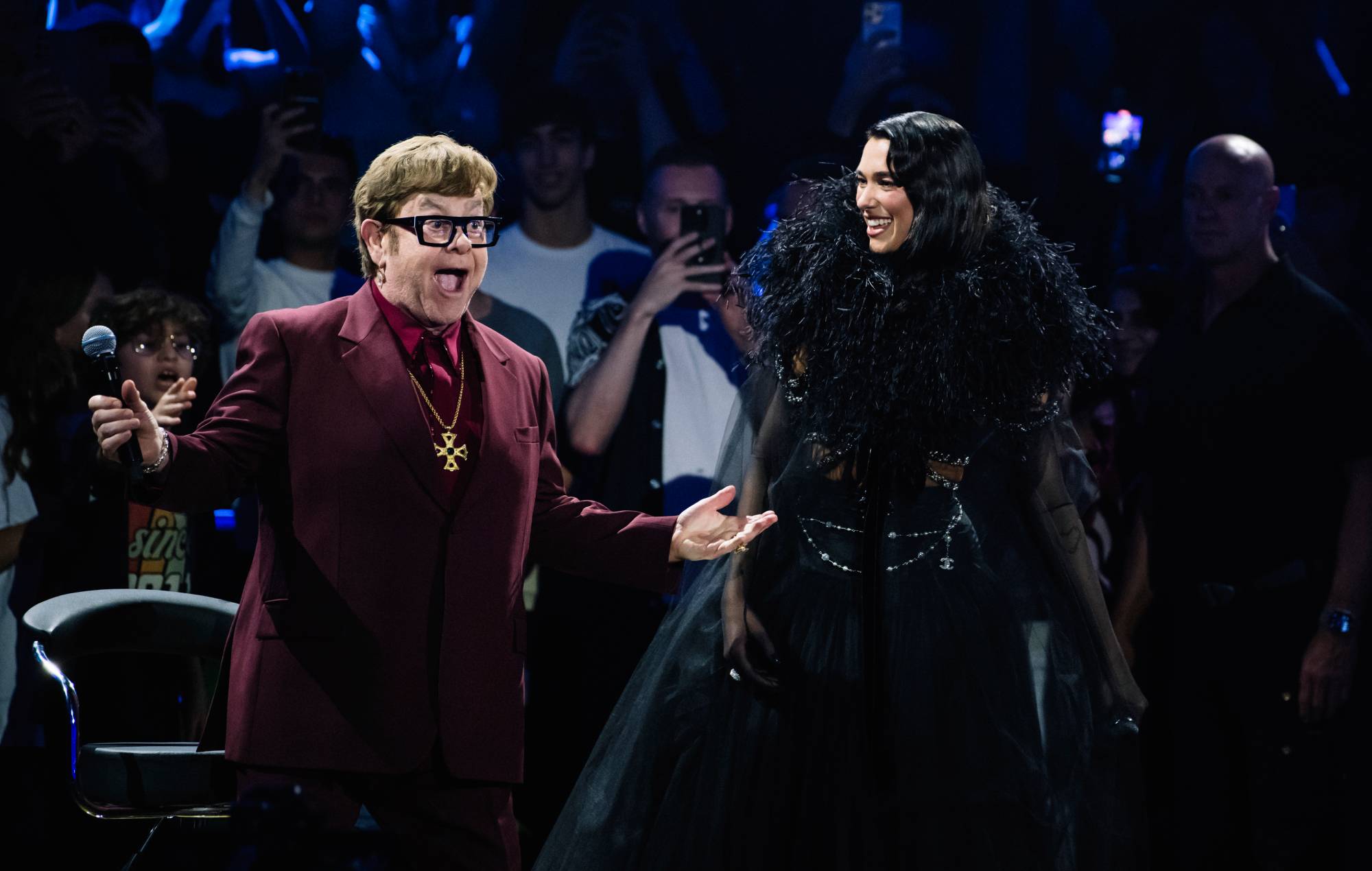 Watch Elton John join Dua Lipa on stage at special Royal Albert Hall orchestral show