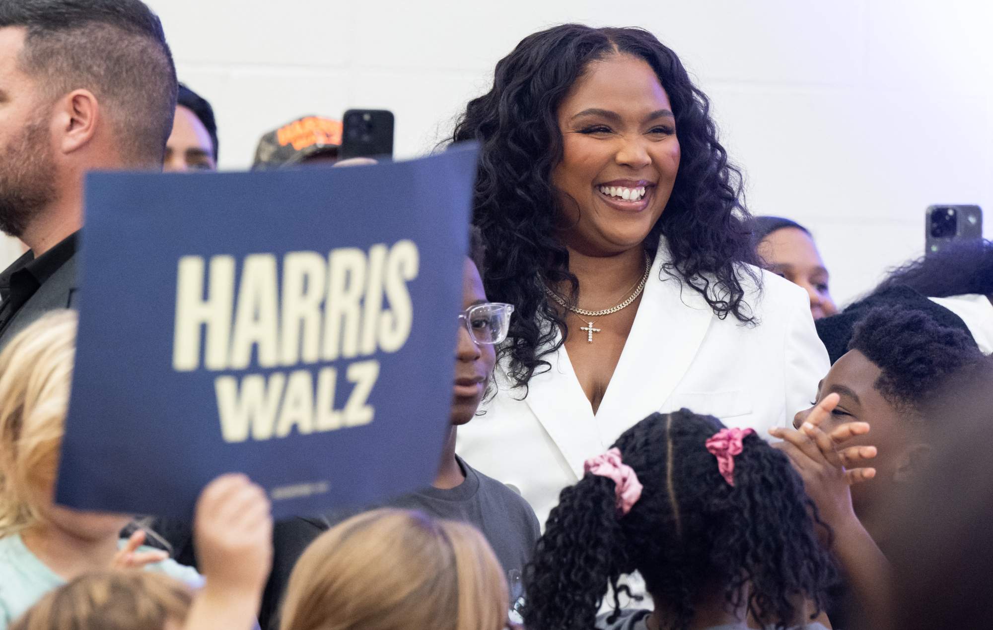 Lizzo speaks at Kamala Harris rally, hits out at Donald Trump’s comments about Detroit