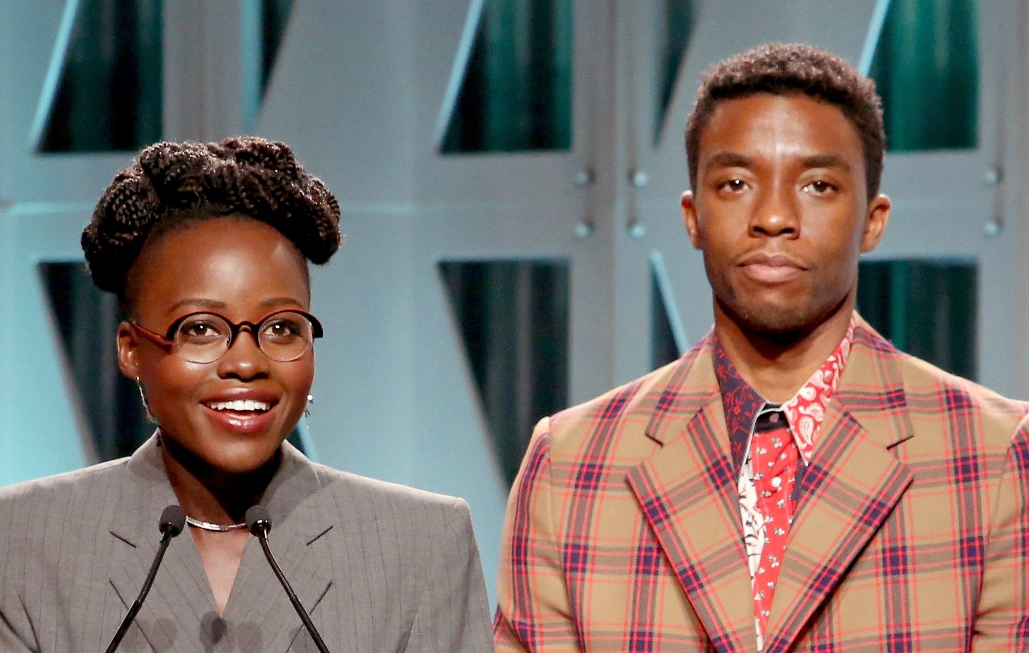 Lupita Nyong’o tears up while remembering Chadwick Boseman at film festival