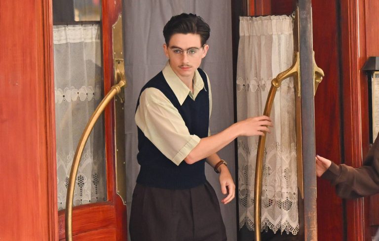 Timothée Chalamet dons moustache and glasses to play ’50s ping pong prodigy in New York