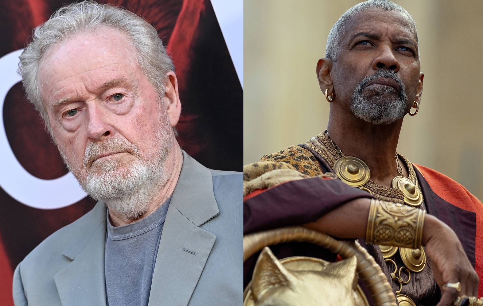 Ridley Scott calls “bullshit” on Denzel Washington’s claim a same-sex kiss got cut from ‘Gladiator 2’