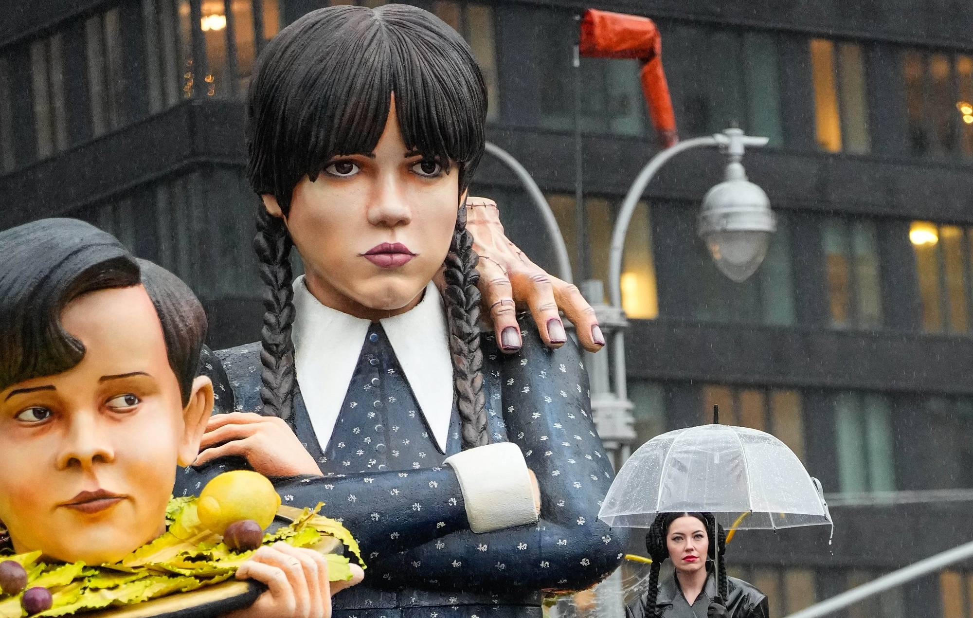 Wednesday Addams float steals show at Macy’s Thanksgiving Day Parade