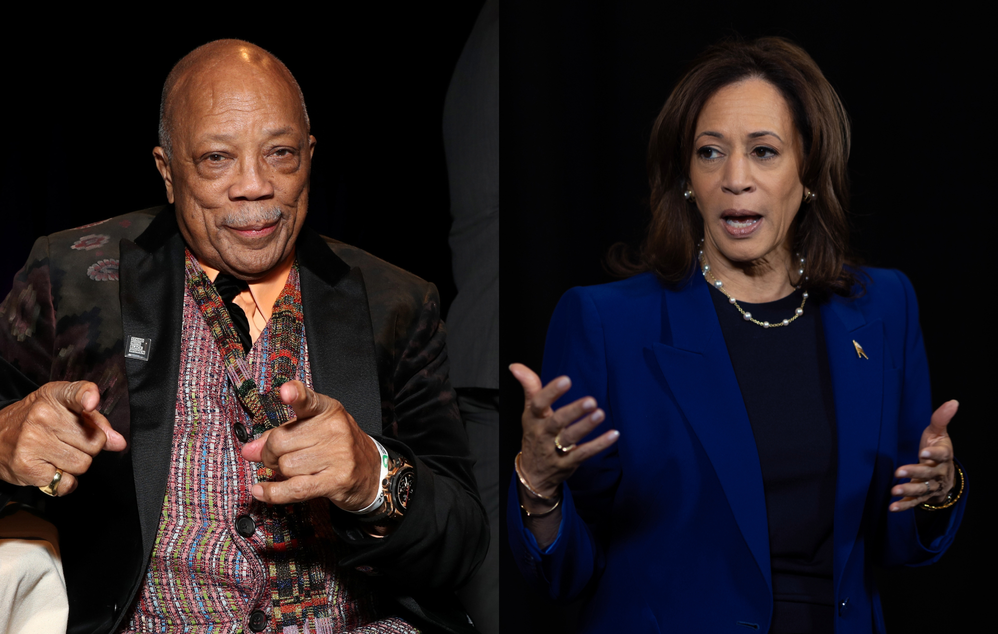 Kamala Harris pays tribute to “trailblazer” Quincy Jones