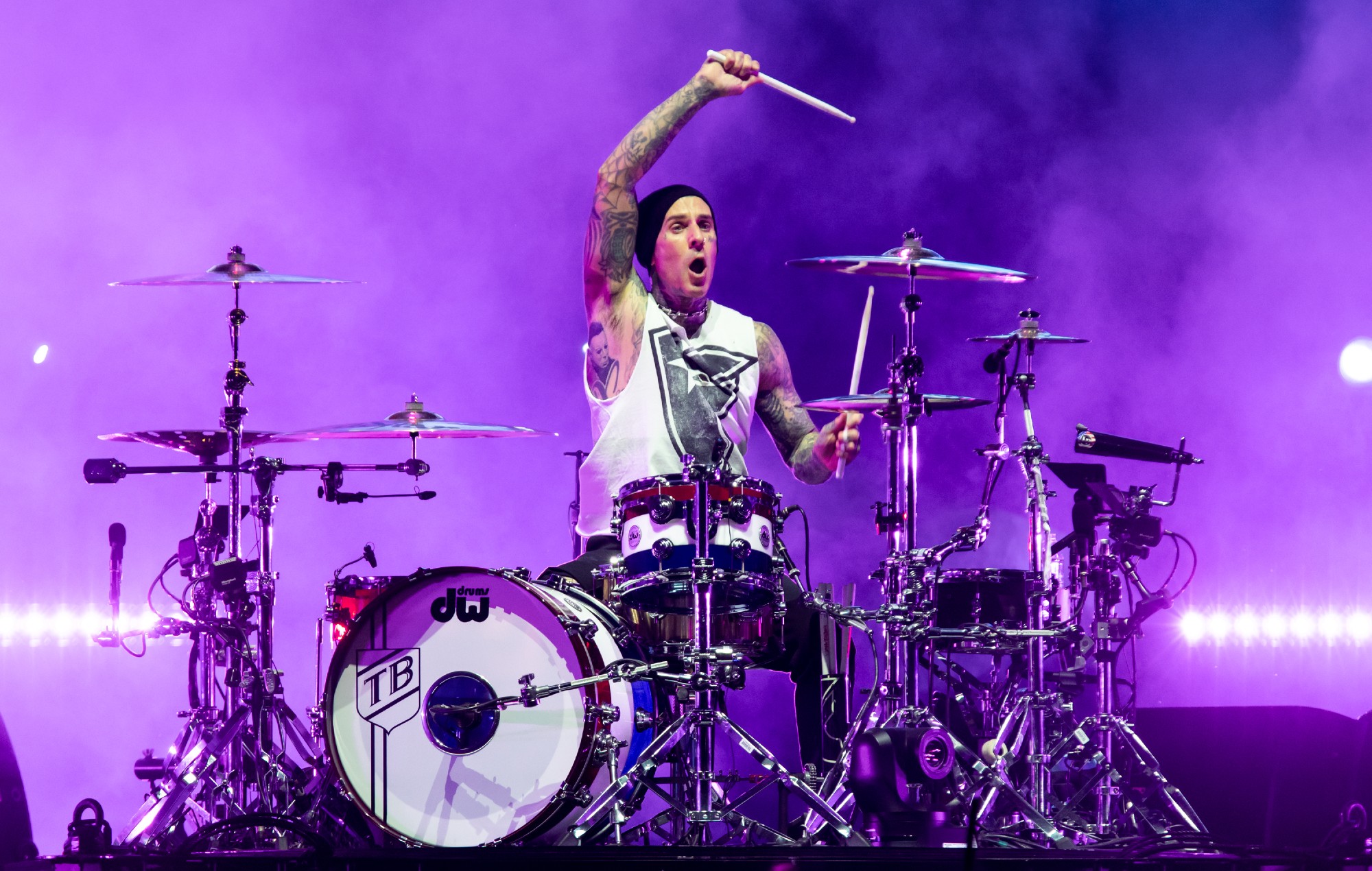 Travis Barker plays Blink-182 classics during record-breaking Twitch marathon