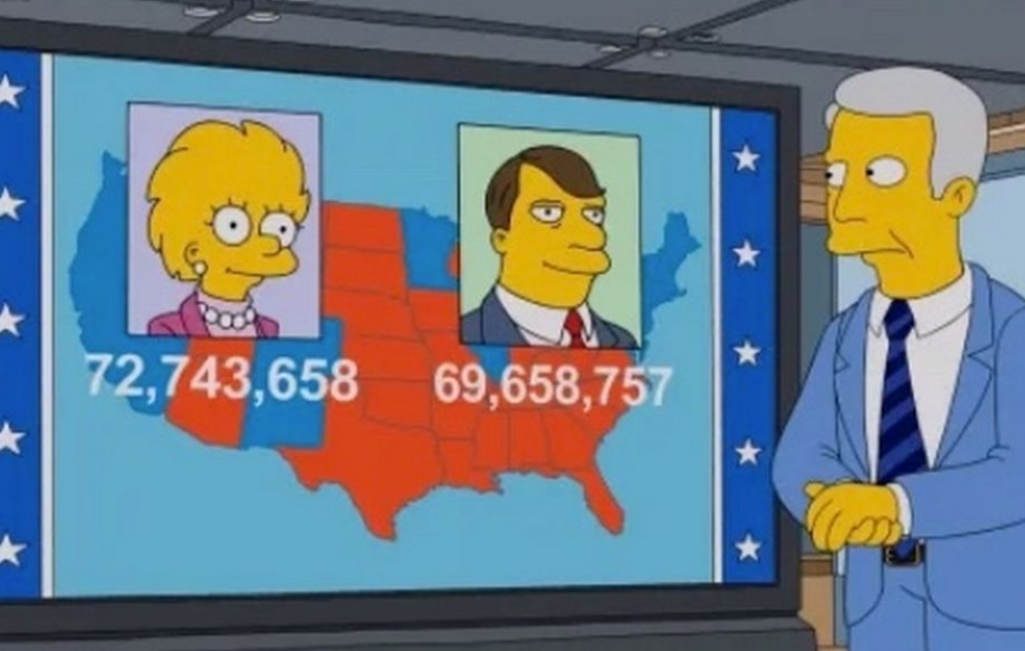 ‘The Simpsons’ fans think the show predicted US electoral map