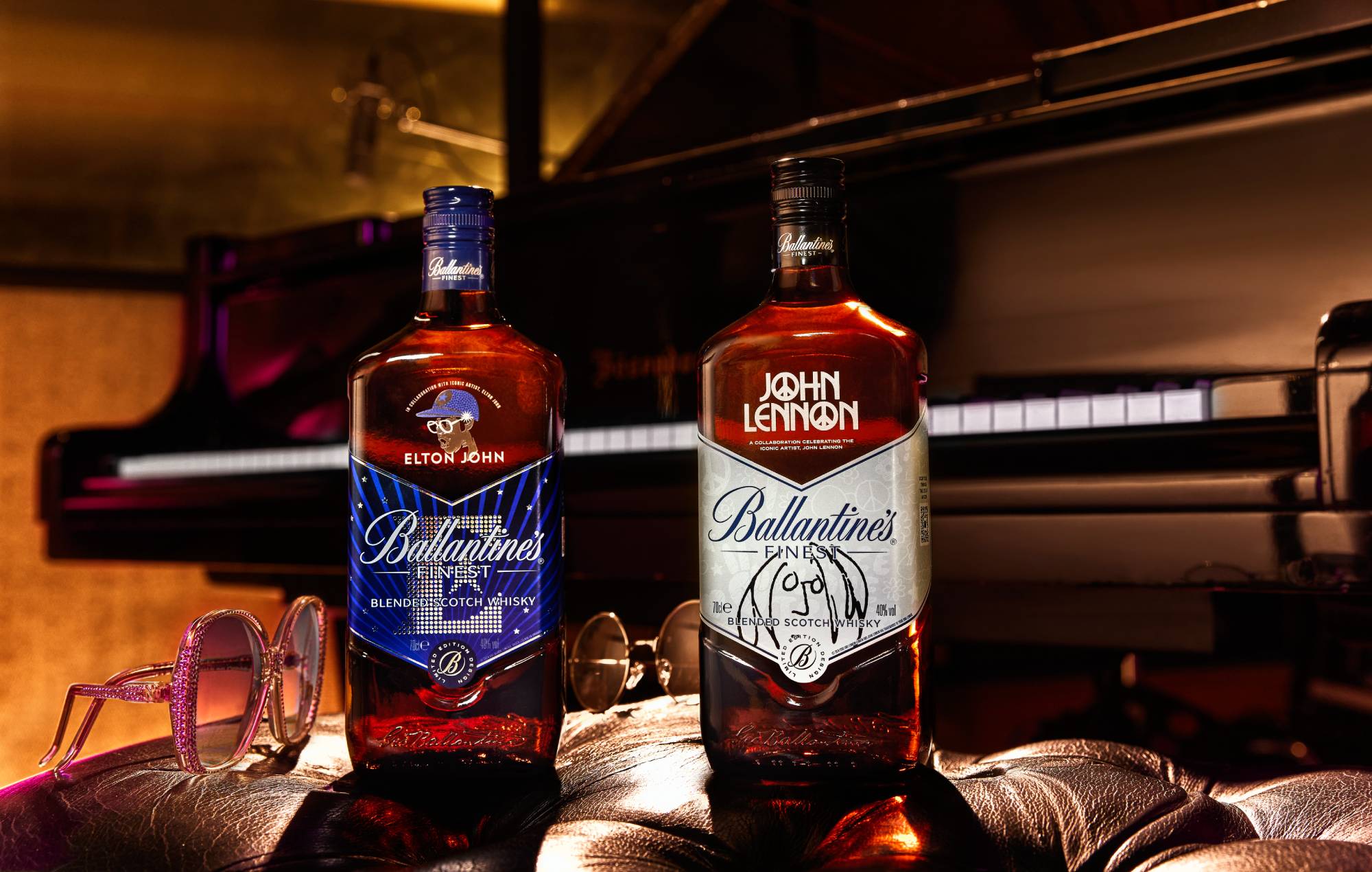 Limited edition John Lennon and Elton John celebration whiskies launched by Ballantine’s