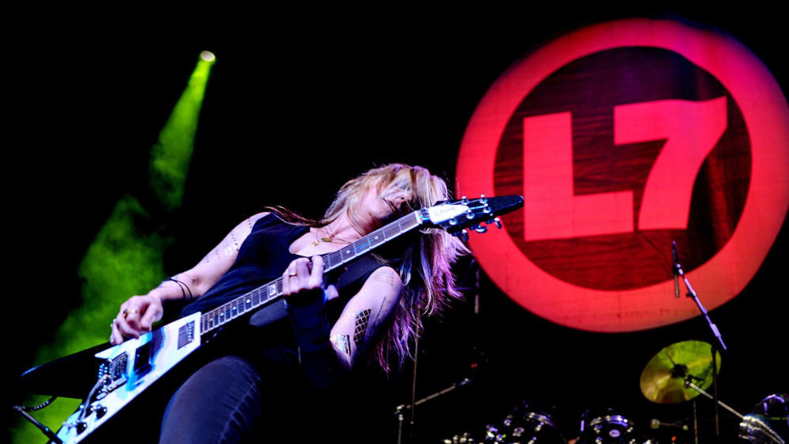 “I don’t care if they call us a metal band or punk or anything.” Donita Sparks is okay with whatever label you want to give L7 – as long as you’re still listening