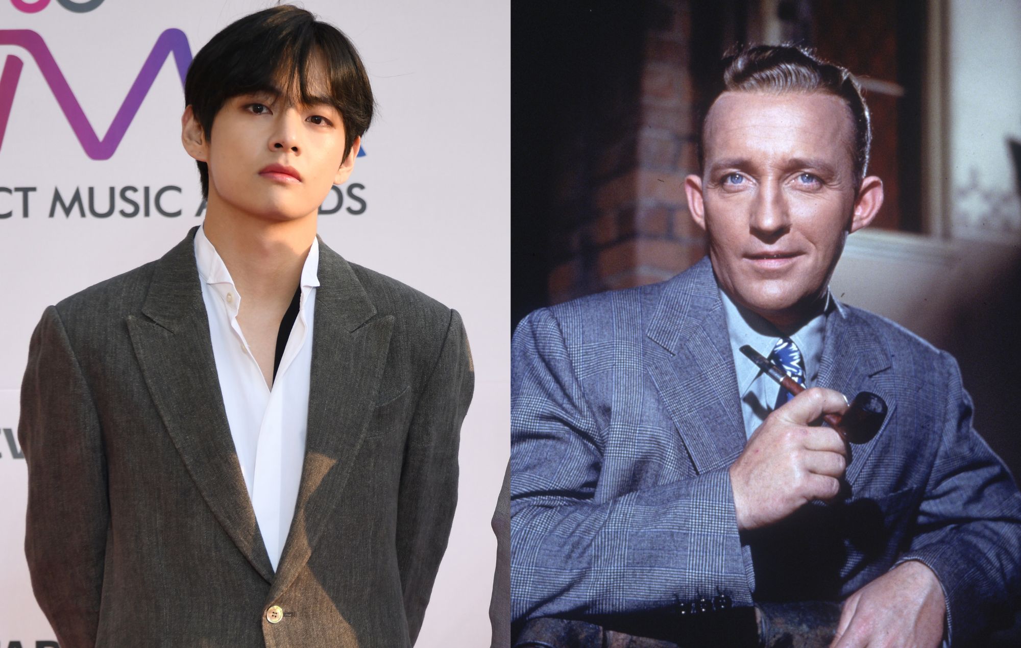 BTS’ V issues his own rendition of Bing Crosby’s ‘White Christmas’ with the late singer