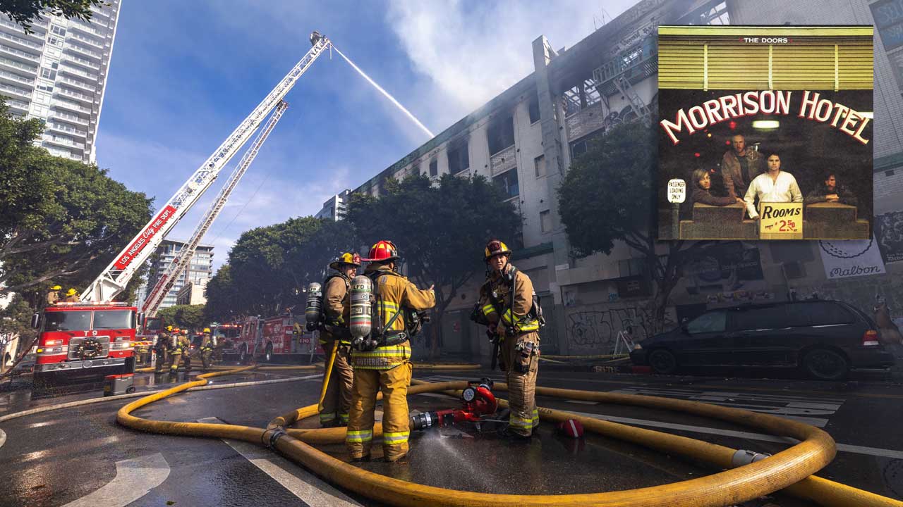 Made famous by The Doors, the historic Morrison Hotel has been destroyed by fire