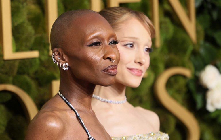 Ariana Grande and Cynthia Erivo recreate viral “holding space” meme from ‘Wicked’ press tour at Golden Globes 2025