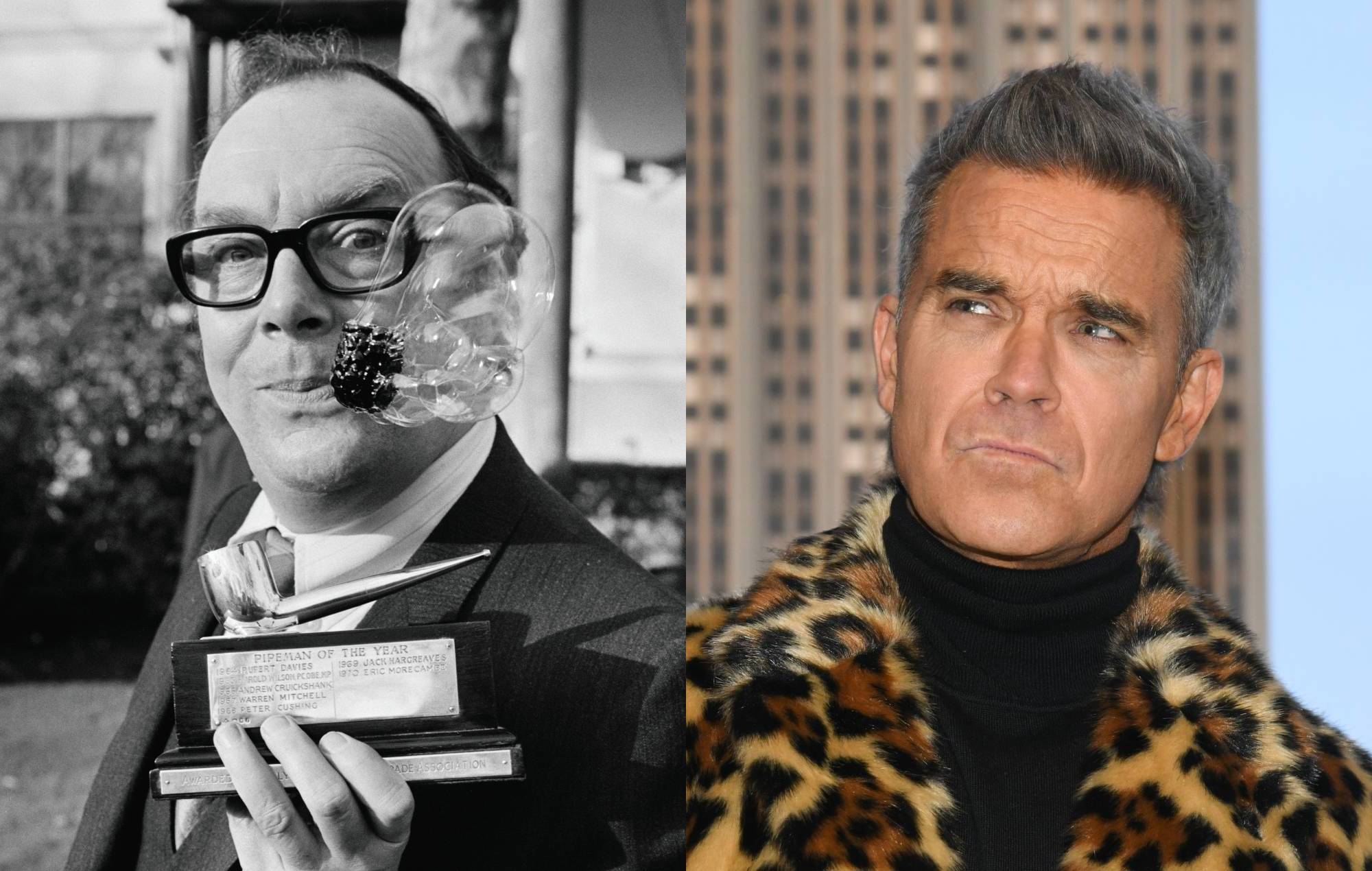 Robbie Williams bought “uncle of sorts” Eric Morecambe’s iconic glasses and pipe at auction for £20k